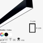 Ledim Sıva Üstü Linear 3x4cm Kasa/ LDM1401