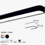 Ledim Sıva Üstü Linear 8x8 cm / Ledim 1201